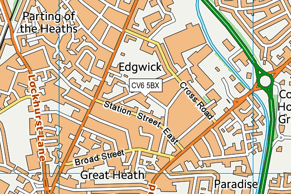 St Elizabeth's Catholic Primary School map (CV6 5BX) - OS VectorMap District (Ordnance Survey)