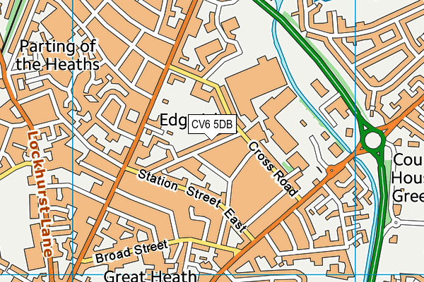 CV6 5DB map - OS VectorMap District (Ordnance Survey)