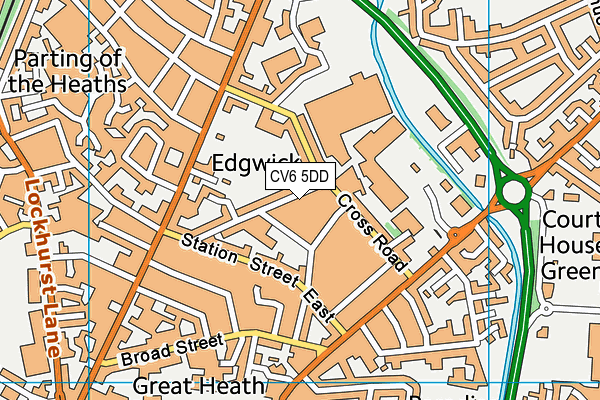 CV6 5DD map - OS VectorMap District (Ordnance Survey)