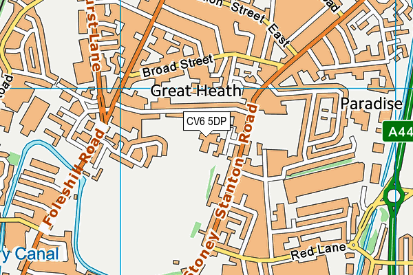 Broad Heath Community Primary School map (CV6 5DP) - OS VectorMap District (Ordnance Survey)