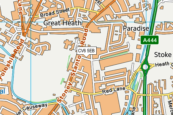 CV6 5EB map - OS VectorMap District (Ordnance Survey)