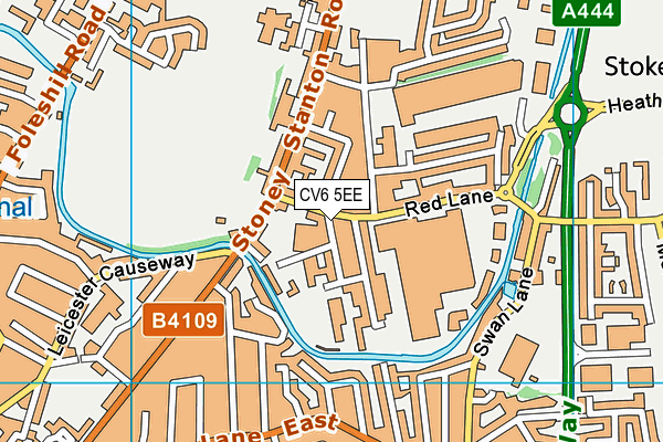 CV6 5EE map - OS VectorMap District (Ordnance Survey)