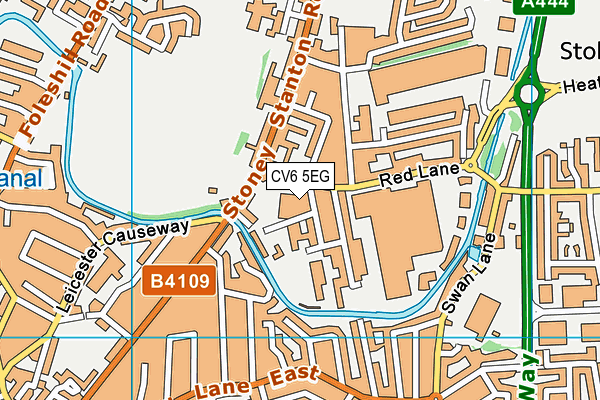 CV6 5EG map - OS VectorMap District (Ordnance Survey)