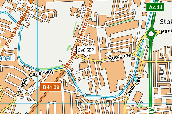 CV6 5EP map - OS VectorMap District (Ordnance Survey)