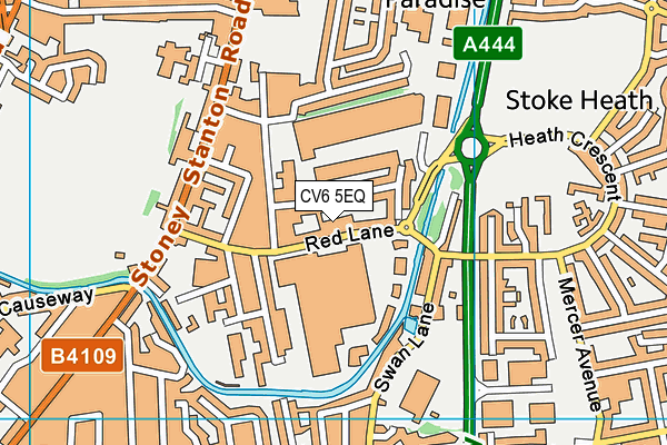 CV6 5EQ map - OS VectorMap District (Ordnance Survey)