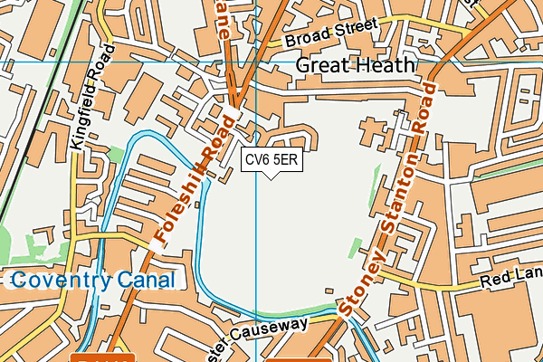 CV6 5ER map - OS VectorMap District (Ordnance Survey)