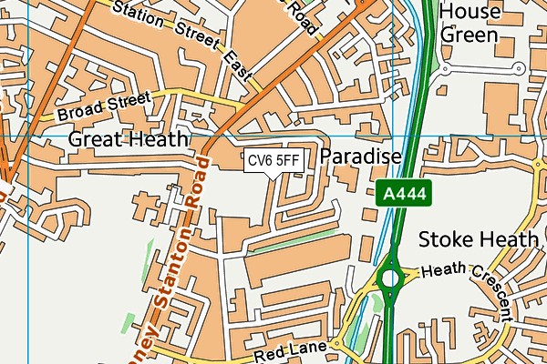 CV6 5FF map - OS VectorMap District (Ordnance Survey)