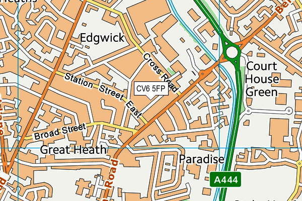 CV6 5FP map - OS VectorMap District (Ordnance Survey)