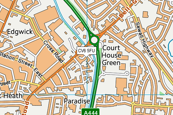 CV6 5FU map - OS VectorMap District (Ordnance Survey)