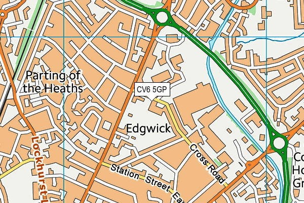 Edgewick Community Primary School map (CV6 5GP) - OS VectorMap District (Ordnance Survey)