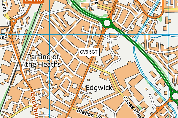 CV6 5GT map - OS VectorMap District (Ordnance Survey)