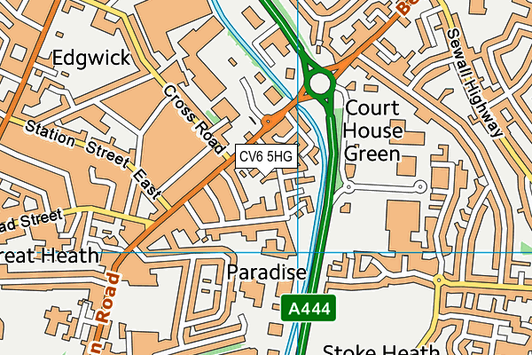 CV6 5HG map - OS VectorMap District (Ordnance Survey)