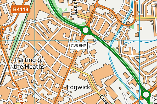 CV6 5HP map - OS VectorMap District (Ordnance Survey)