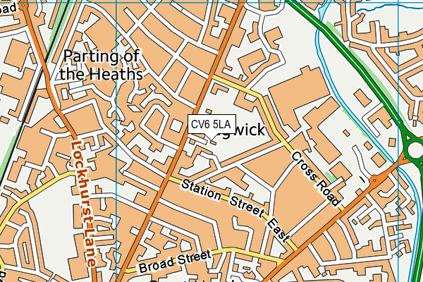 CV6 5LA map - OS VectorMap District (Ordnance Survey)