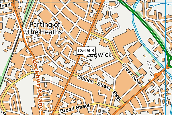 CV6 5LB map - OS VectorMap District (Ordnance Survey)