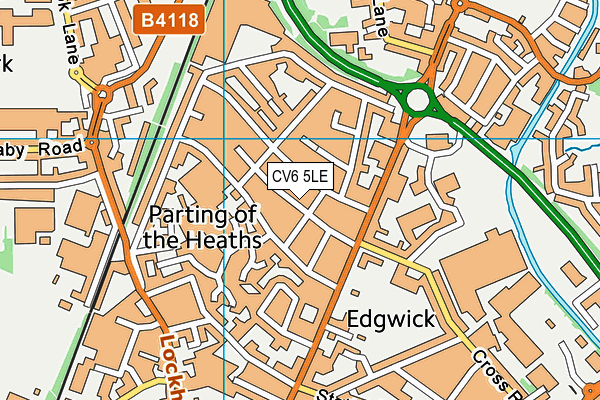 CV6 5LE map - OS VectorMap District (Ordnance Survey)