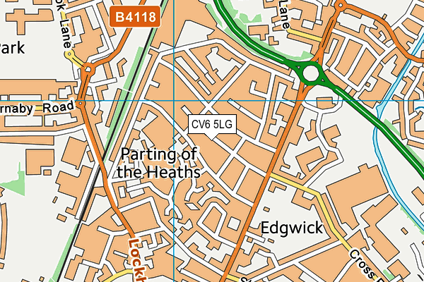 CV6 5LG map - OS VectorMap District (Ordnance Survey)