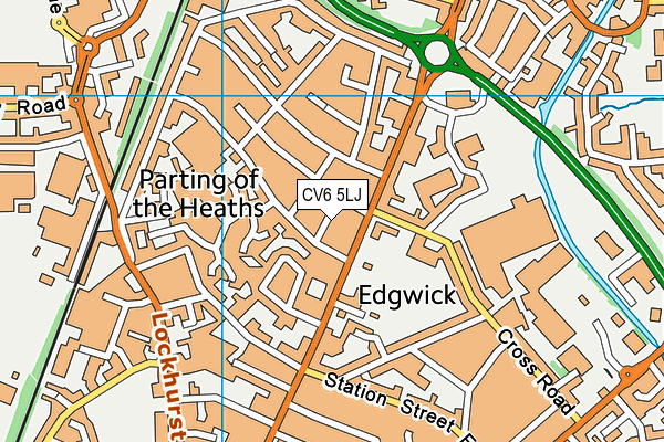 CV6 5LJ map - OS VectorMap District (Ordnance Survey)