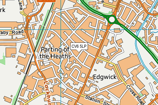 CV6 5LP map - OS VectorMap District (Ordnance Survey)