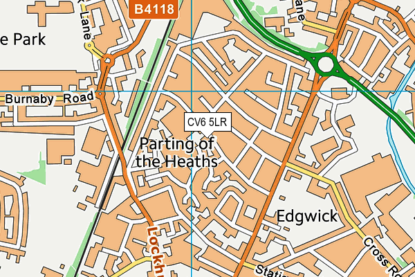 CV6 5LR map - OS VectorMap District (Ordnance Survey)