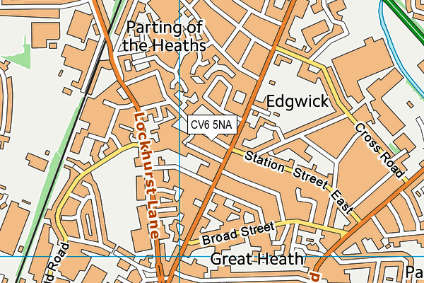 CV6 5NA map - OS VectorMap District (Ordnance Survey)