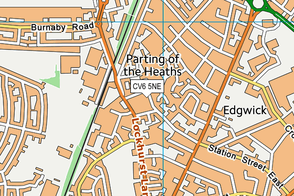 CV6 5NE map - OS VectorMap District (Ordnance Survey)