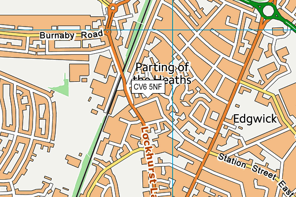 CV6 5NF map - OS VectorMap District (Ordnance Survey)