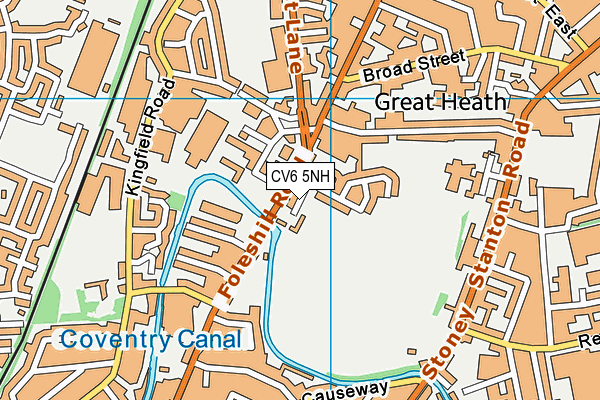 CV6 5NH map - OS VectorMap District (Ordnance Survey)