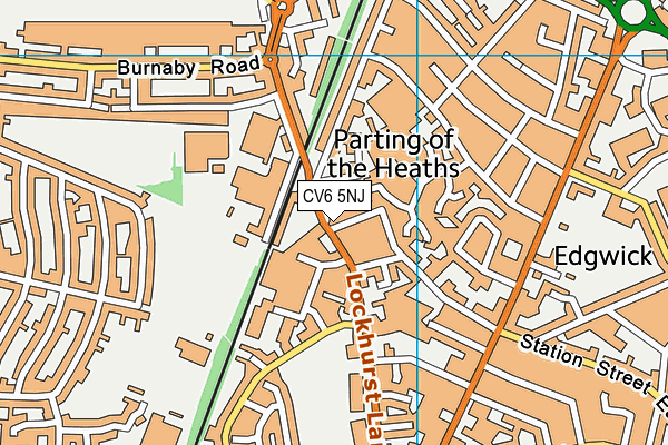 CV6 5NJ map - OS VectorMap District (Ordnance Survey)