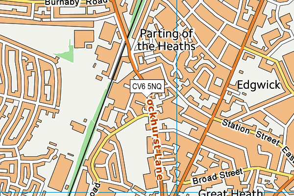 CV6 5NQ map - OS VectorMap District (Ordnance Survey)