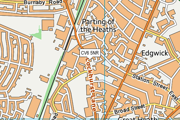 CV6 5NR map - OS VectorMap District (Ordnance Survey)