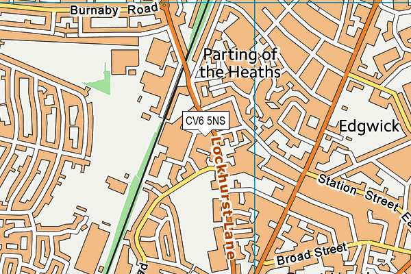 CV6 5NS map - OS VectorMap District (Ordnance Survey)