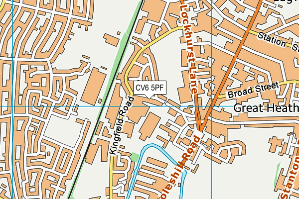 CV6 5PF map - OS VectorMap District (Ordnance Survey)