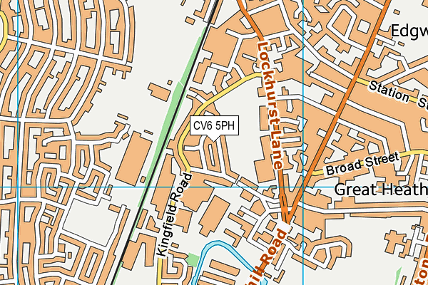 CV6 5PH map - OS VectorMap District (Ordnance Survey)