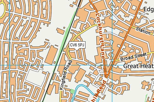 CV6 5PJ map - OS VectorMap District (Ordnance Survey)