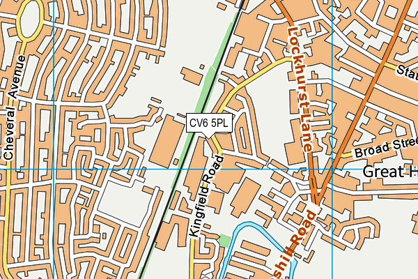 CV6 5PL map - OS VectorMap District (Ordnance Survey)