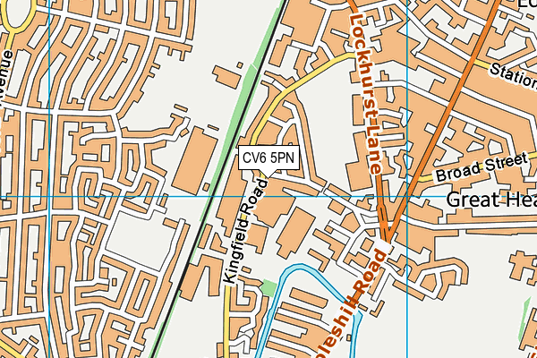 CV6 5PN map - OS VectorMap District (Ordnance Survey)