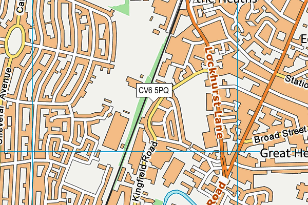 CV6 5PQ map - OS VectorMap District (Ordnance Survey)