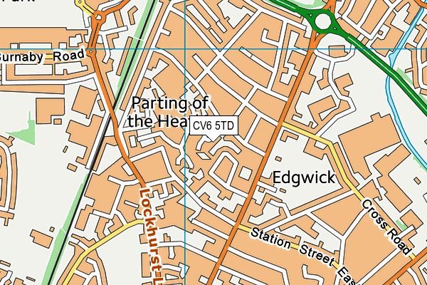 CV6 5TD map - OS VectorMap District (Ordnance Survey)