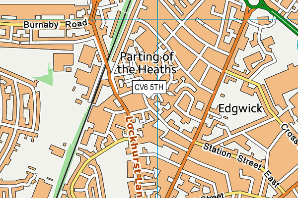 CV6 5TH map - OS VectorMap District (Ordnance Survey)