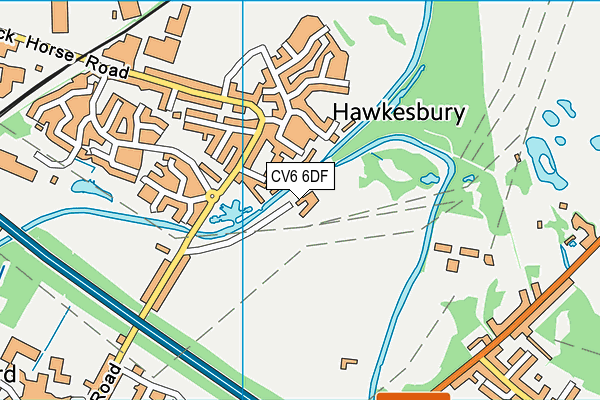 CV6 6DF map - OS VectorMap District (Ordnance Survey)