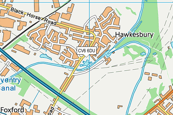 CV6 6DU map - OS VectorMap District (Ordnance Survey)