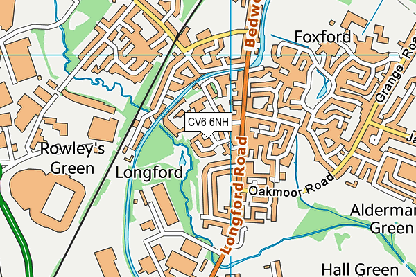 CV6 6NH map - OS VectorMap District (Ordnance Survey)