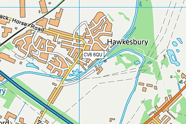 CV6 6QU map - OS VectorMap District (Ordnance Survey)