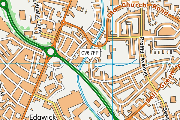 CV6 7FP map - OS VectorMap District (Ordnance Survey)