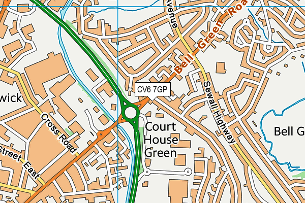 Goals (Coventry) map (CV6 7GP) - OS VectorMap District (Ordnance Survey)