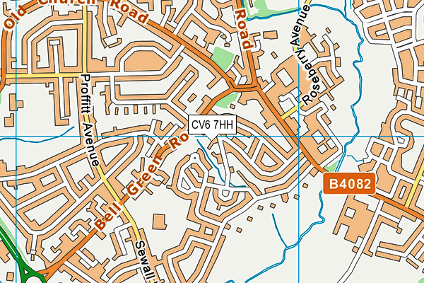 CV6 7HH map - OS VectorMap District (Ordnance Survey)