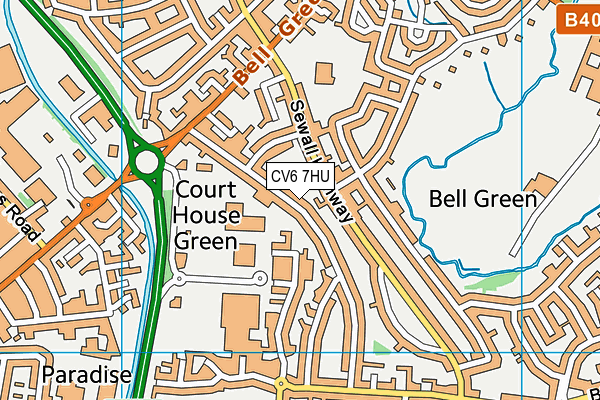 CV6 7HU map - OS VectorMap District (Ordnance Survey)