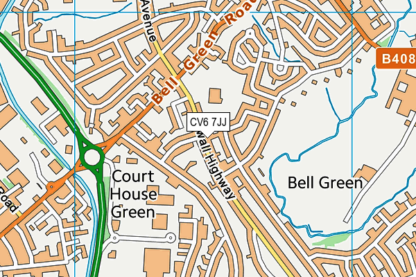Courthouse Green Primary School map (CV6 7JJ) - OS VectorMap District (Ordnance Survey)