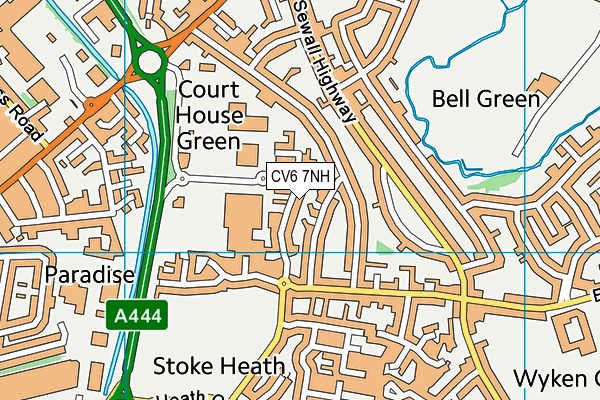 CV6 7NH map - OS VectorMap District (Ordnance Survey)